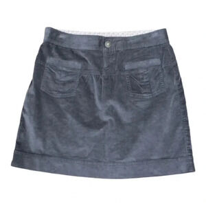 Athleta gray sporty lightweight corderoy skirt size 6